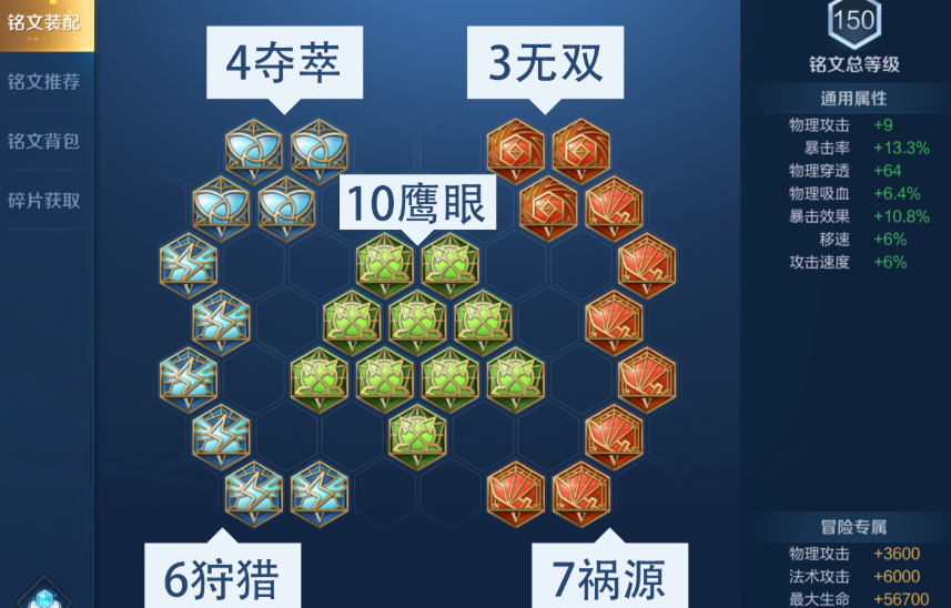 王者荣耀出装铭文如何搭配