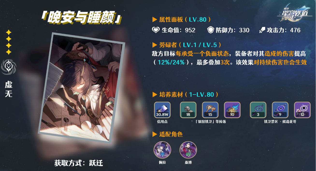 崩坏星穹铁道晚安与睡颜光锥怎么样
