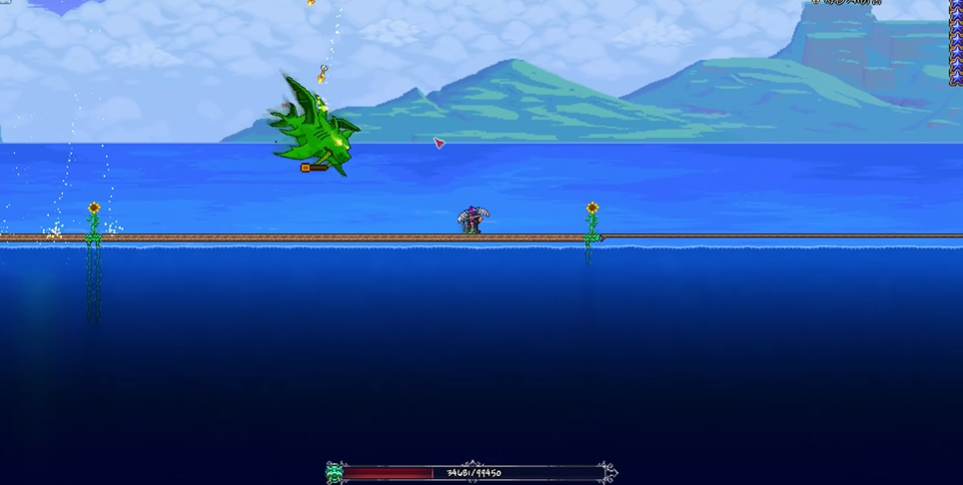 泰拉瑞亚如何打猪鲨公爵