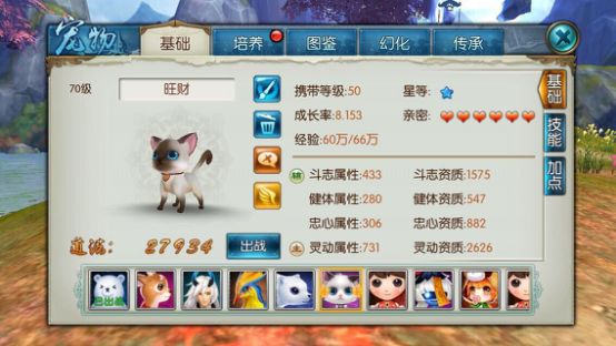 诛仙手游稀有喵呜怎么打技能
