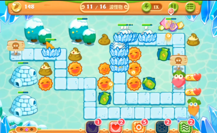 保卫萝卜2第4关怎么过