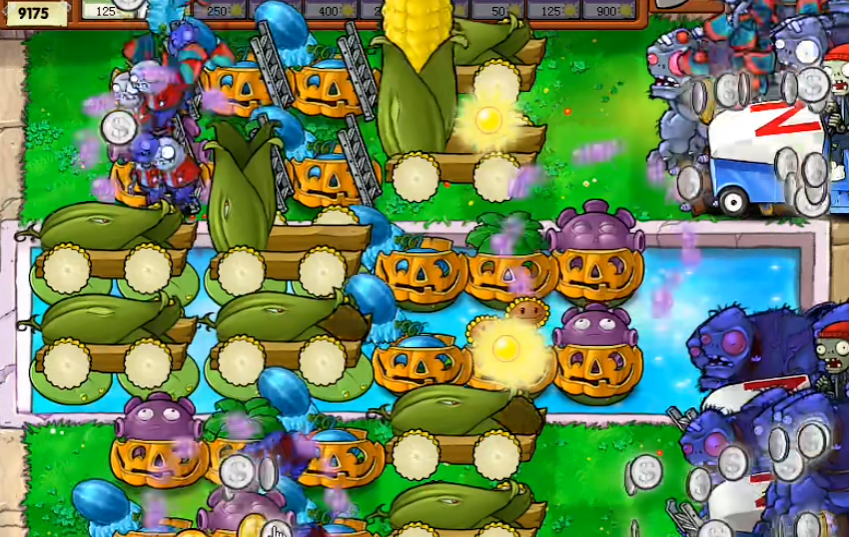 植物大战僵尸如何搭梯