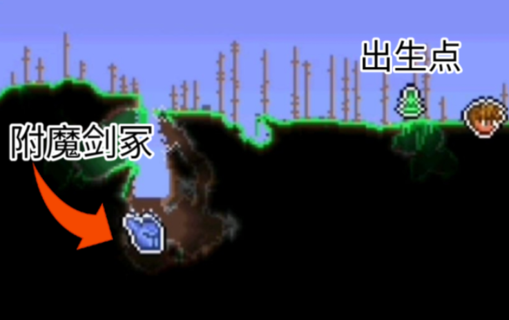 泰拉瑞亚如何快速找附魔剑