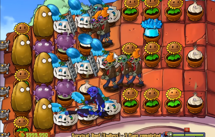 植物大战僵尸无尽版怎么布阵屋顶