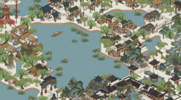 江南百景图小石桌在哪