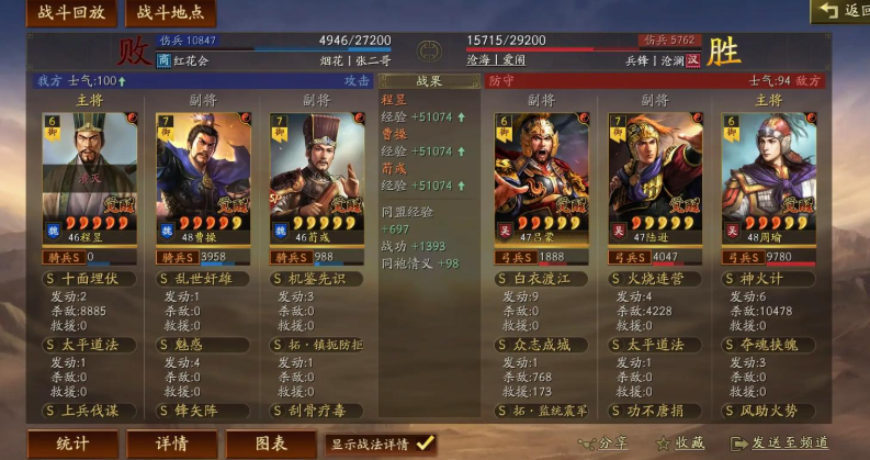 三国志战略版打输了有战功吗